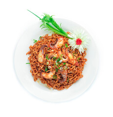 Korean Spicy Noodles stir fried with Squids