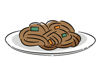 焼きそば　イラスト　アイコン