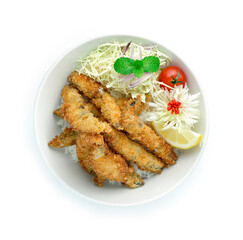 Shishamodon Fish Deep Fried Japanese Rice cooking