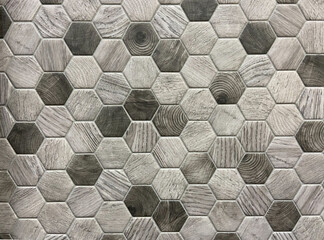 artistic ceramic mosaic in grayscale
