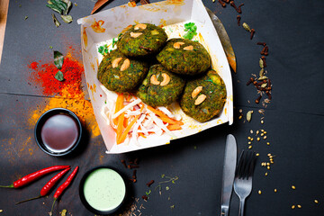 Indian food and spicy spices, stylish photos for the menu