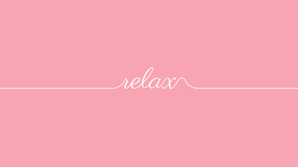 relax color concept, relax lettering on pink pastel background, soft pastel color, vector illustration for graphic design, website ,spa banner, poster