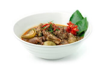 Beef Stir Fried with Red Curry and Eggplants