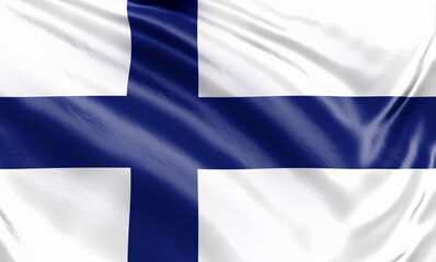 Obraz premium Banner. Realistic flag. Waving flag of the country of the European Union. 3d illustration