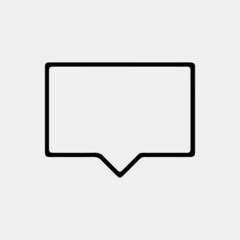 Fototapeta premium Speech balloon single vector icon illusion 