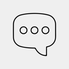 Speech balloon single vector icon illusion 