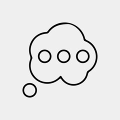 Obraz premium Speech balloon single vector icon illusion 