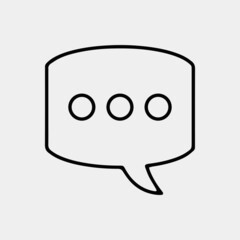 Speech balloon single vector icon illusion 