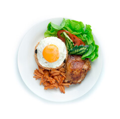 American Fried Rice Thai Style Served Grilled Chicken