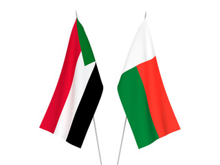 Madagascar and Sudan flags