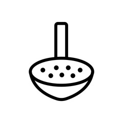 sieve kitchen ware icon vector. sieve kitchen ware sign. isolated contour symbol illustration