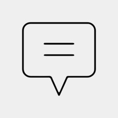 Speech balloon single vector icon illusion 