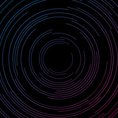 Blue and purple round lines abstract tech futuristic background. Vector digital art design