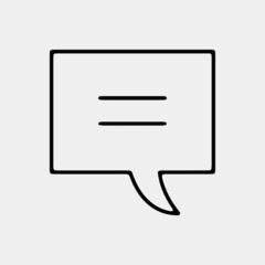 Fototapeta premium Speech balloon single vector icon illusion 