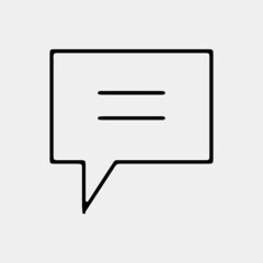 Speech balloon single vector icon illusion 
