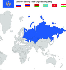 Map of Collective Security Treaty Organization - CSTO
