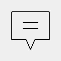 Speech balloon single vector icon illusion 