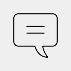 Speech balloon single vector icon illusion 