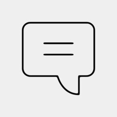 Speech balloon single vector icon illusion 