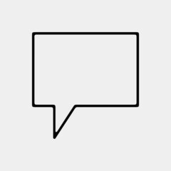 Naklejka premium Speech balloon single vector icon illusion 