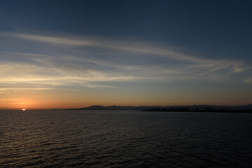 sunset on the river