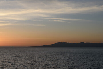 sunset over the ocean