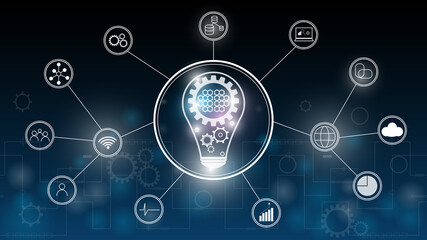 Illustration,Hi-tech communication concept innovation background,science and technology digital blue background