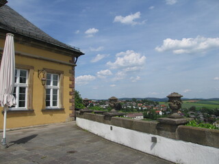 Fototapeta premium Schlossterrasse Schloss Friedrichstein in Bad Wildungen