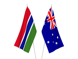 Australia and Republic of Gambia flags