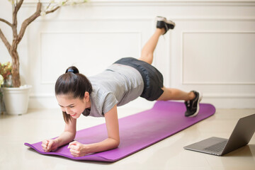 fitness woman exercise in home