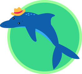 Obraz premium Animal vector suitable for children imagination - dolphin 