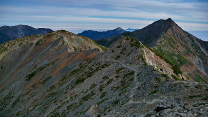 南アルプス, 北岳, 雲海, 空, 風景, 自然, 青, 雲, 旅行, 景色, 稜線