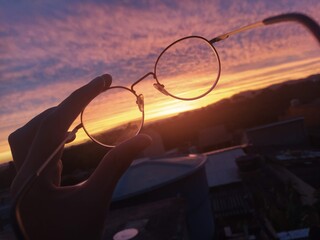 Sunset on the Glasses