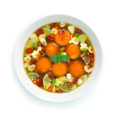 Egg Yolks Pickled in Sweet Fish Sauce,Chili,Garlic and lime