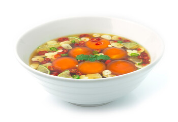 Egg Yolks Pickled in Sweet Fish Sauce,Chili,Garlic and lime