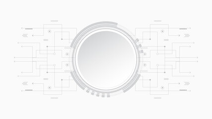 Grey white Abstract technology background,Hi tech digital connect, communication, high technology concept, science, technology background