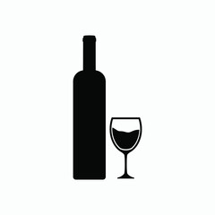 wine icon vector
