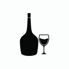 wine icon vector