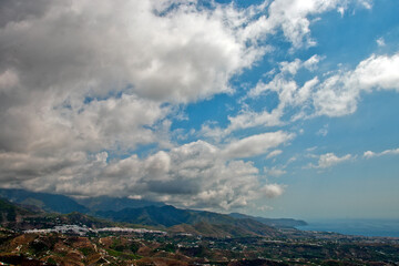 The countryside surrounding Nerja and the Moorish village of Frigiliana Costa del Sol Andalusia Spain