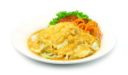 Creamy Omelette with Cabbage Thai Food Style
