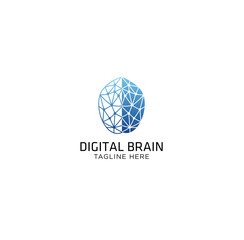 Brain connection logo template