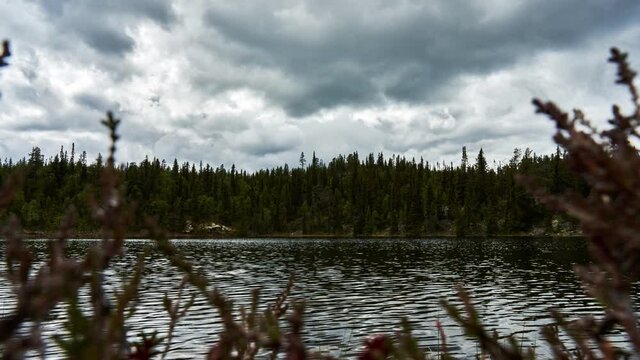 Water and weather time lapse. Nesbyen, Hallingdal, Norway.