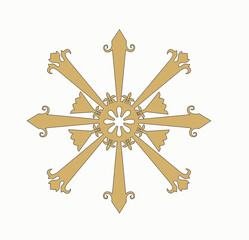 SYMBOLS OF THE CATHOLIC CHURCH, WITH CROSSES DECORATED FOR SACRED DRESSES