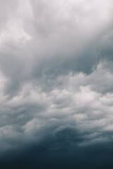Fototapeta na wymiar View of the stormy clouds in the sky