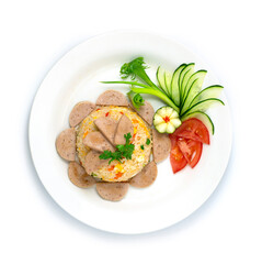 Fried Rice with Vietnamese Saucesage and vegetables