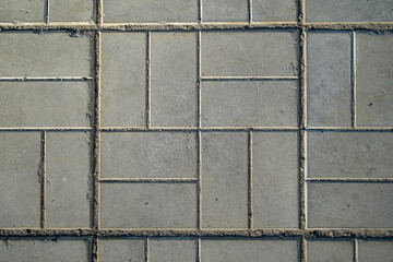 street paving slabs close up