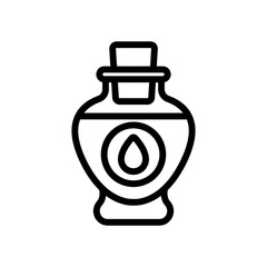 oil cosmetic package icon vector. oil cosmetic package sign. isolated contour symbol illustration