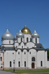 Fototapeta na wymiar Veliky Novgorod. Russia. Sofia Cathedral. Novgorod Kremlin. Summer view. Novgorod detinets