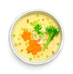 Steamed Egg Japanese Food fusion style decorate carved Carrot