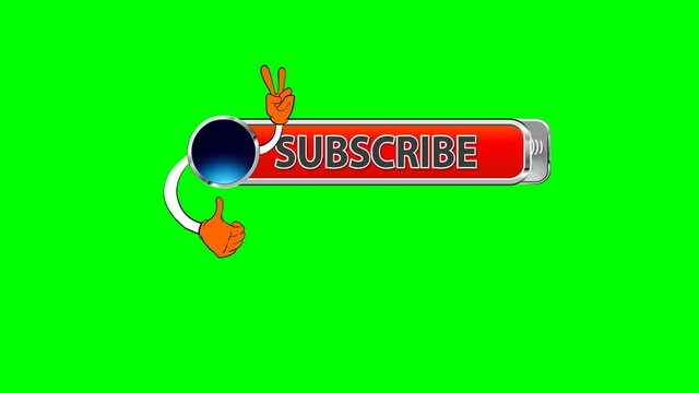 Green Screen Animated Subscribe Button(add Your Logo In Center Of Blue Round)